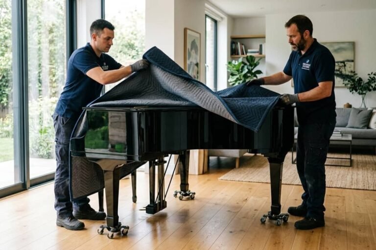 how much does it cost to move a piano in Canada with professional movers protecting a grand piano